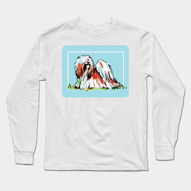 Lhasa Apso Long Sleeve T-Shirt by chepea2